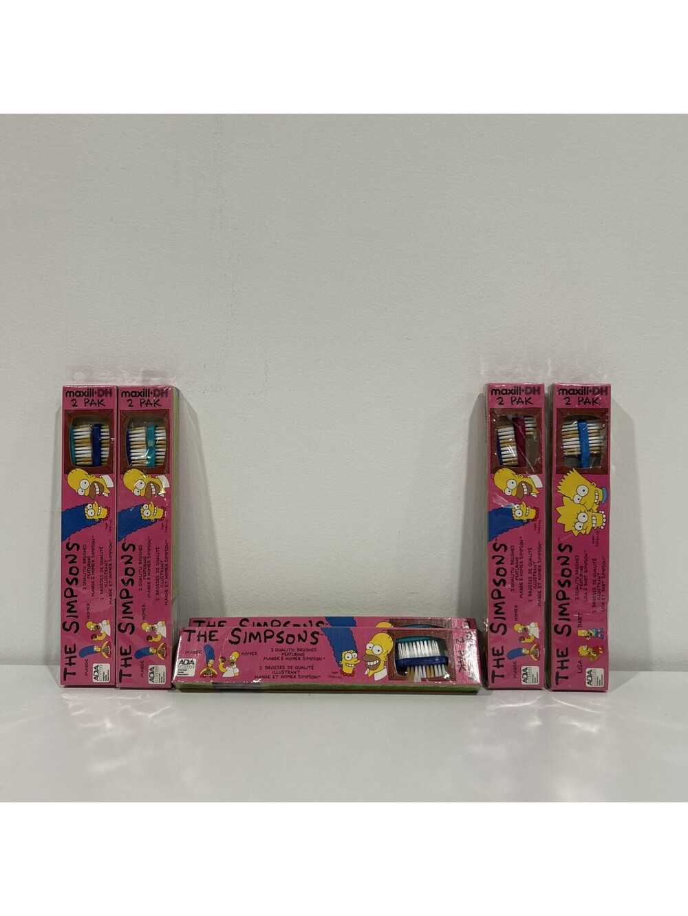 Vintage 1991 The Simpsons Tv Show Toothbrush 6-Pack Lot 12 Total